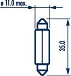 Narva 17125 4000 - Lampadina, Luce targa autozon.pro