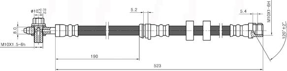 National NBH6052 - Flessibile del freno autozon.pro