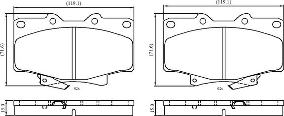 National NP3061 - Kit pastiglie freno, Freno a disco autozon.pro