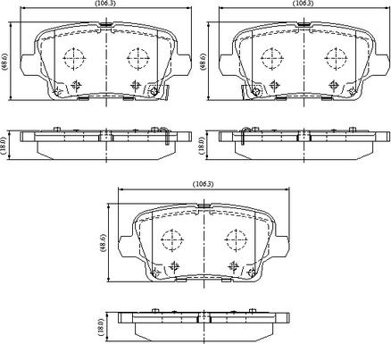 National NP3082 - Kit pastiglie freno, Freno a disco autozon.pro