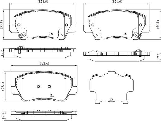 National NP3073 - Kit pastiglie freno, Freno a disco autozon.pro