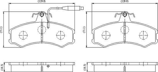 National NP3103 - Kit pastiglie freno, Freno a disco autozon.pro