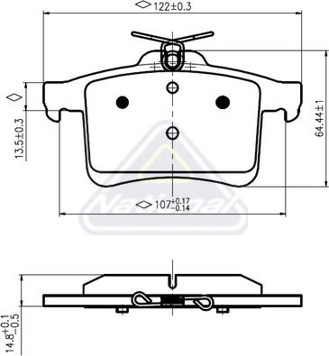 National NP3124 - Kit pastiglie freno, Freno a disco autozon.pro