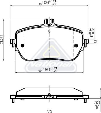 National NP3128 - Kit pastiglie freno, Freno a disco autozon.pro