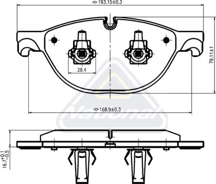 National NP3123 - Kit pastiglie freno, Freno a disco autozon.pro