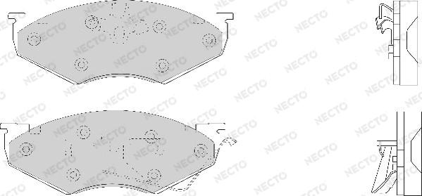 Necto FD6596A - Kit pastiglie freno, Freno a disco autozon.pro