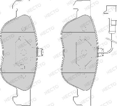 Necto FD6655A - Kit pastiglie freno, Freno a disco autozon.pro