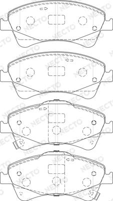 Necto FD7494A - Kit pastiglie freno, Freno a disco autozon.pro