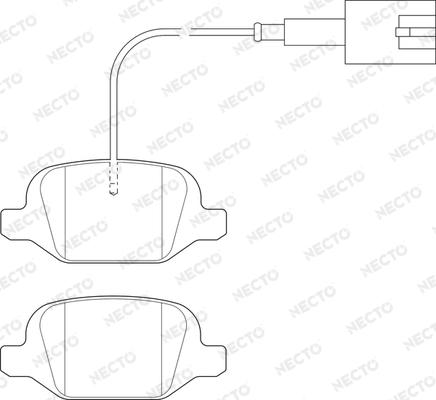 Necto FD7492A - Kit pastiglie freno, Freno a disco autozon.pro