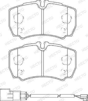 Necto FD7447V - Kit pastiglie freno, Freno a disco autozon.pro