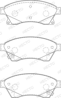 Necto FD7454A - Kit pastiglie freno, Freno a disco autozon.pro