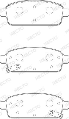 Necto FD7455A - Kit pastiglie freno, Freno a disco autozon.pro