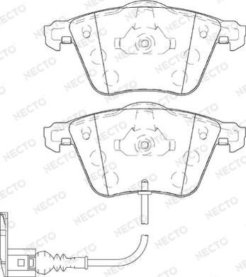 Necto FD7426A - Kit pastiglie freno, Freno a disco autozon.pro