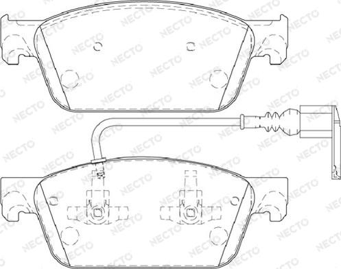 Necto FD7476V - Kit pastiglie freno, Freno a disco autozon.pro