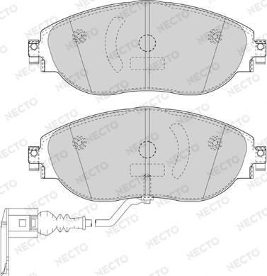 Necto FD7557A - Kit pastiglie freno, Freno a disco autozon.pro