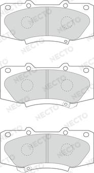 Necto FD7639A - Kit pastiglie freno, Freno a disco autozon.pro