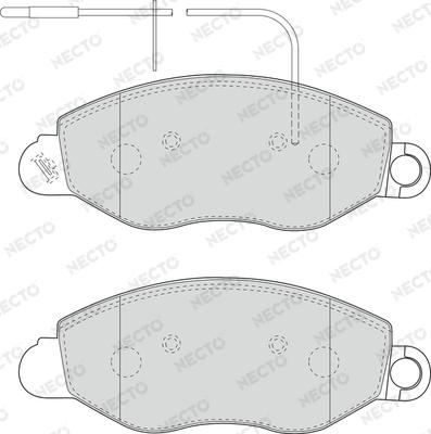 Necto FD7062V - Kit pastiglie freno, Freno a disco autozon.pro