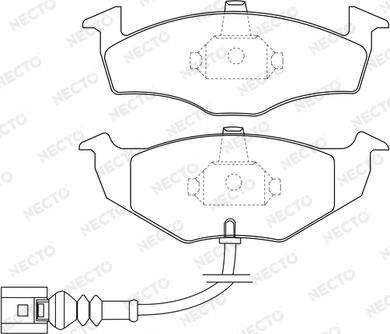 Necto FD7114A - Kit pastiglie freno, Freno a disco autozon.pro