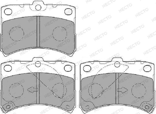 Necto FD7133A - Kit pastiglie freno, Freno a disco autozon.pro