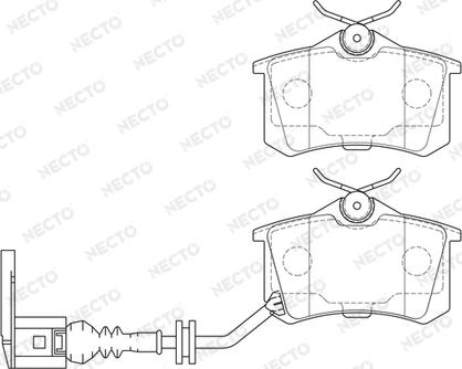 Necto FD7121A - Kit pastiglie freno, Freno a disco autozon.pro