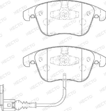 Necto FD7349A - Kit pastiglie freno, Freno a disco autozon.pro