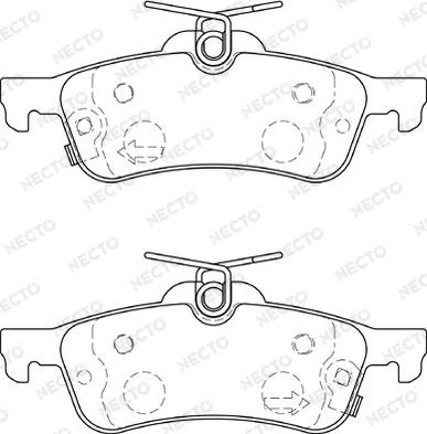 Necto FD7334A - Kit pastiglie freno, Freno a disco autozon.pro