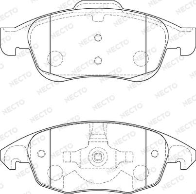 Necto FD7296A - Kit pastiglie freno, Freno a disco autozon.pro