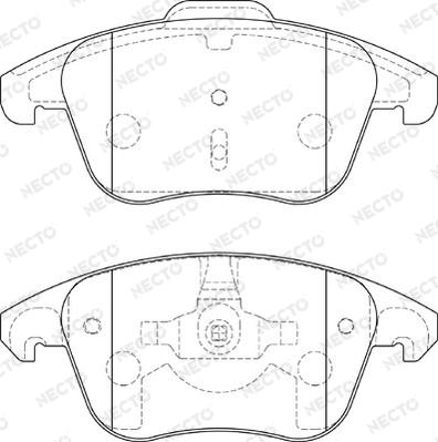 Necto FD7297A - Kit pastiglie freno, Freno a disco autozon.pro