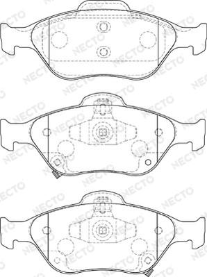 Necto FD7242A - Kit pastiglie freno, Freno a disco autozon.pro