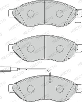 Necto FD7267V - Kit pastiglie freno, Freno a disco autozon.pro