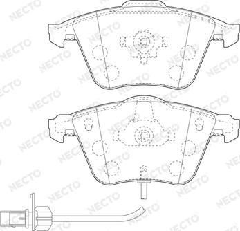 Necto FD7206A - Kit pastiglie freno, Freno a disco autozon.pro