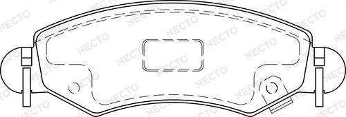 Necto FD7203A - Kit pastiglie freno, Freno a disco autozon.pro