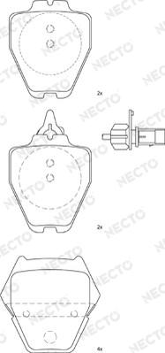 Necto FD7284A - Kit pastiglie freno, Freno a disco autozon.pro