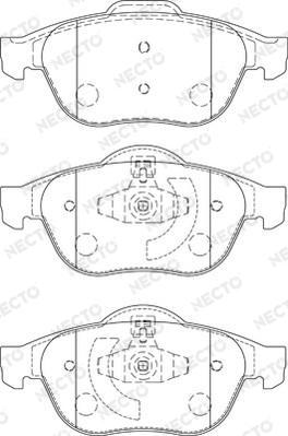 Necto FD7228A - Kit pastiglie freno, Freno a disco autozon.pro