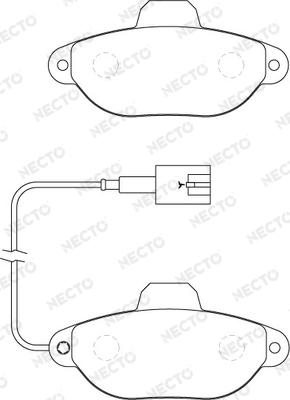 Necto FD7278A - Kit pastiglie freno, Freno a disco autozon.pro