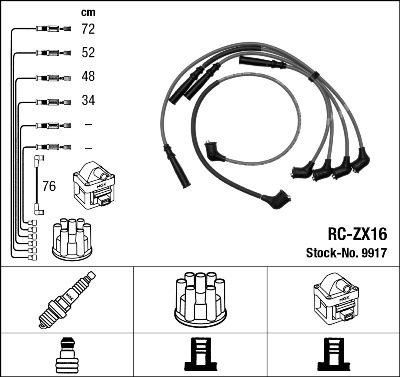 NGK 9917 - Kit cavi accensione autozon.pro