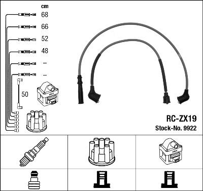 NGK 9922 - Kit cavi accensione autozon.pro