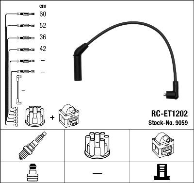 NGK 9059 - Kit cavi accensione autozon.pro