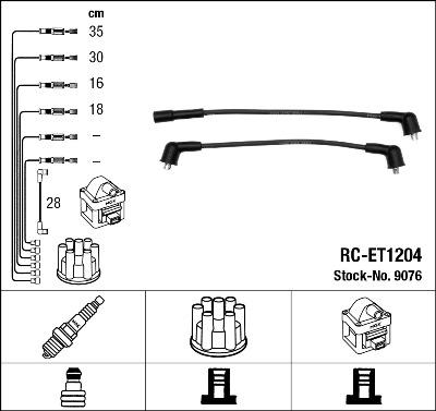 NGK 9076 - Kit cavi accensione autozon.pro