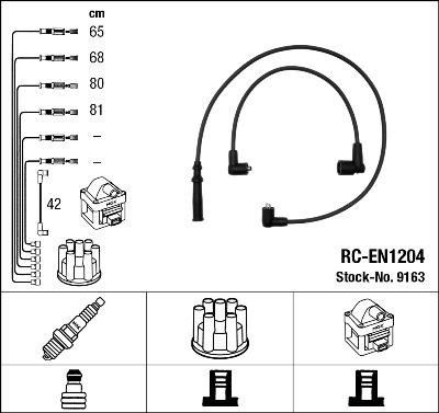 NGK 9163 - Kit cavi accensione autozon.pro