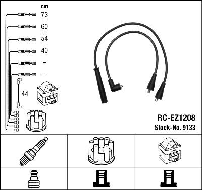 NGK 9133 - Kit cavi accensione autozon.pro