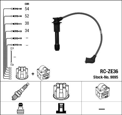 NGK 9895 - Kit cavi accensione autozon.pro