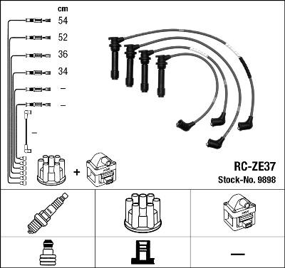 NGK 9898 - Kit cavi accensione autozon.pro