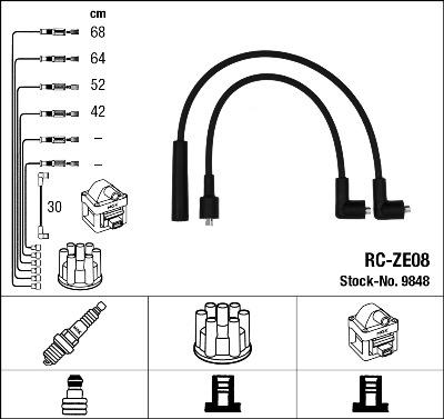 NGK 9848 - Kit cavi accensione autozon.pro