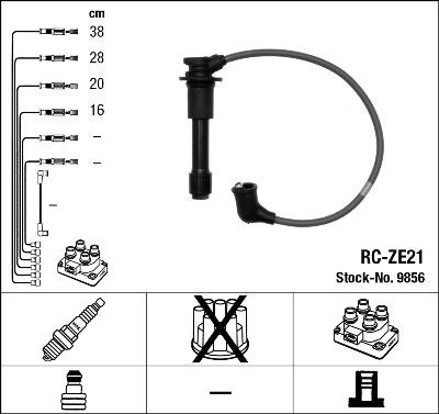 NGK 9856 - Kit cavi accensione autozon.pro