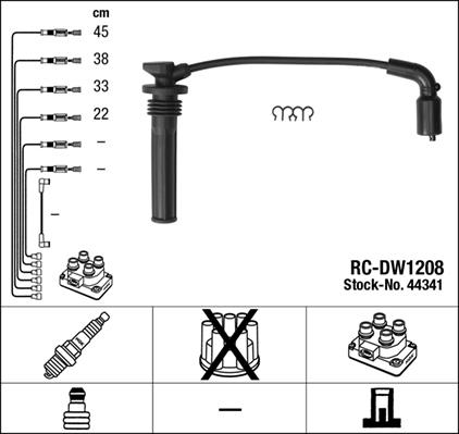 NGK 44341 - Kit cavi accensione autozon.pro