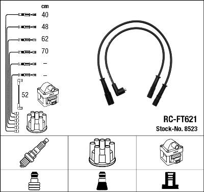 NGK 8523 - Kit cavi accensione autozon.pro