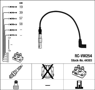 NGK 44303 - Kit cavi accensione autozon.pro