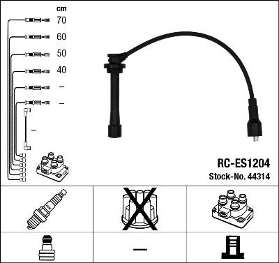 NGK 44314 - Kit cavi accensione autozon.pro