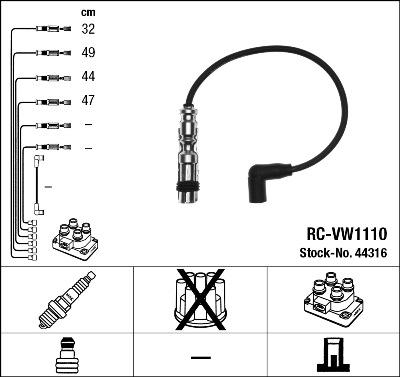 NGK 44316 - Kit cavi accensione autozon.pro